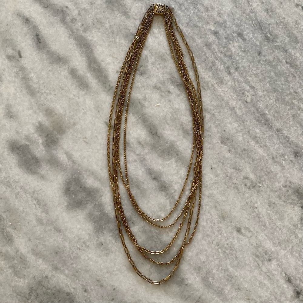 Vintage multi strand necklace